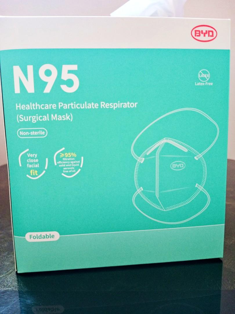 BYD CARE N95 Healthcare Particulate Respirator Surgical Mask, Health