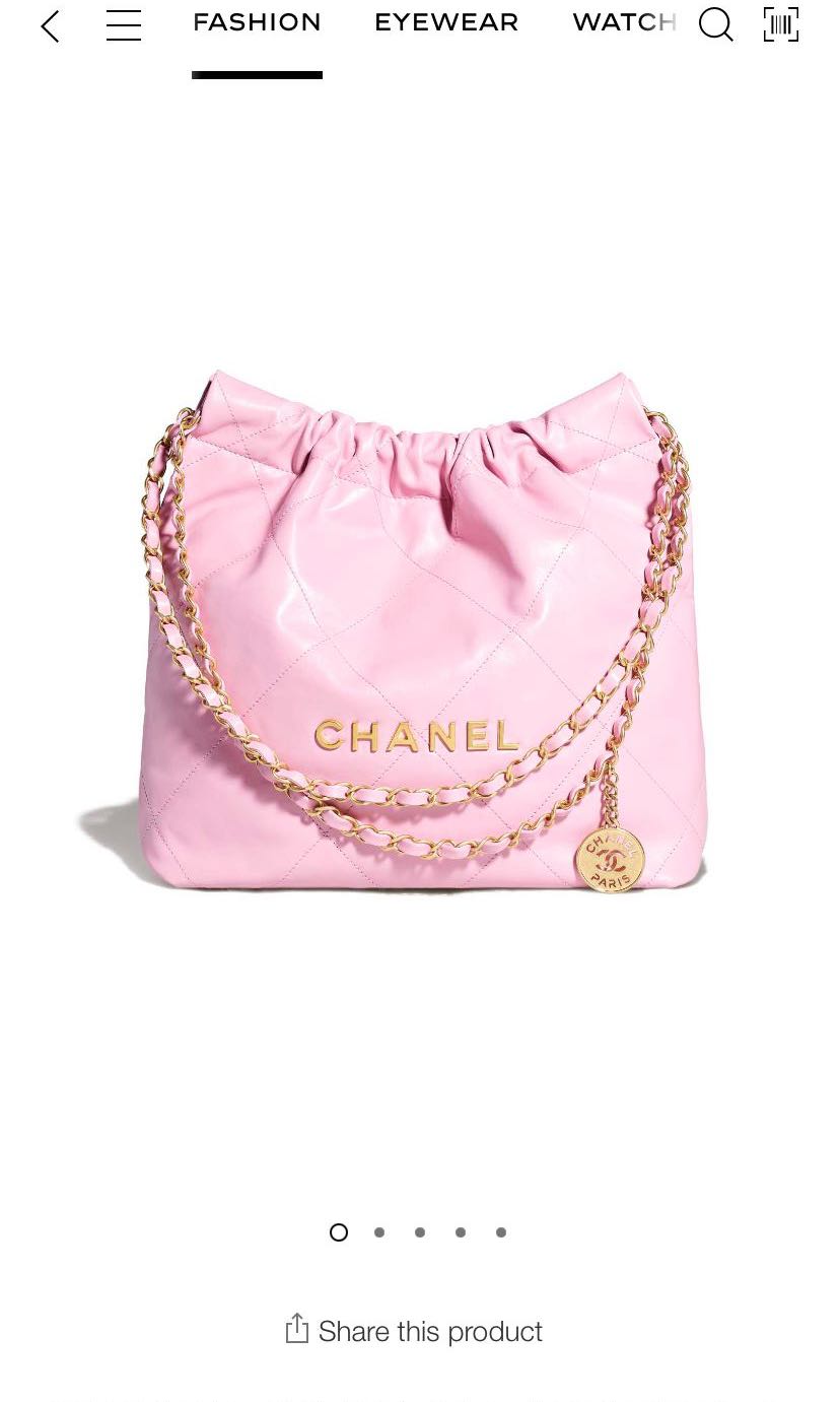 Chanel 22 in Pink, Small, Women's Fashion, Bags & Wallets