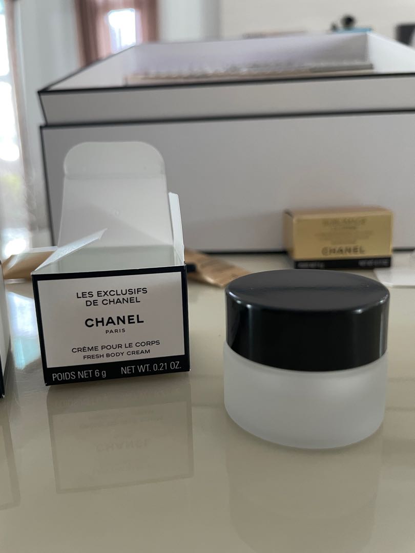 CHANEL, Bath & Body, Lot 2 Nib Chanel Les Exclusifs De Chanel Fresh Body  Cream 2 Oz 6 G
