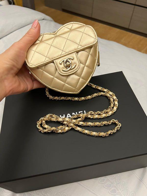 Gold 2024 heart bag