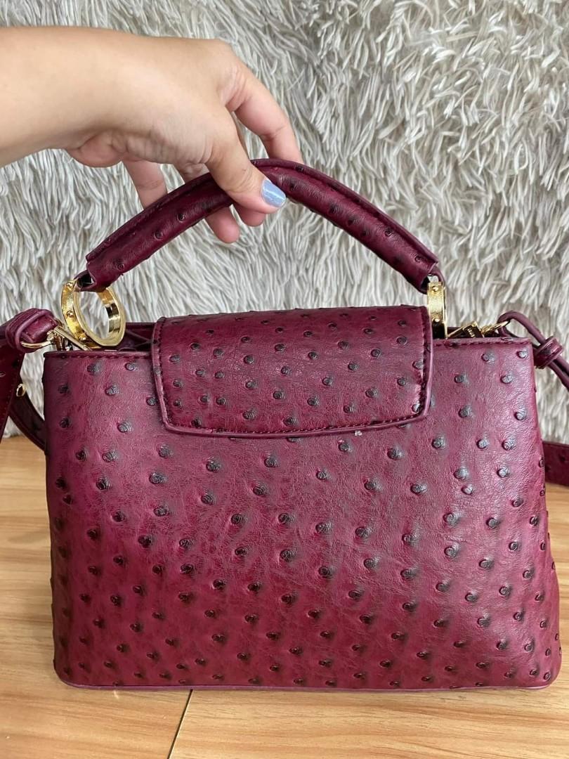 ❤️Coded LV Capucine Ostrich leather, Women's Fashion, Bags