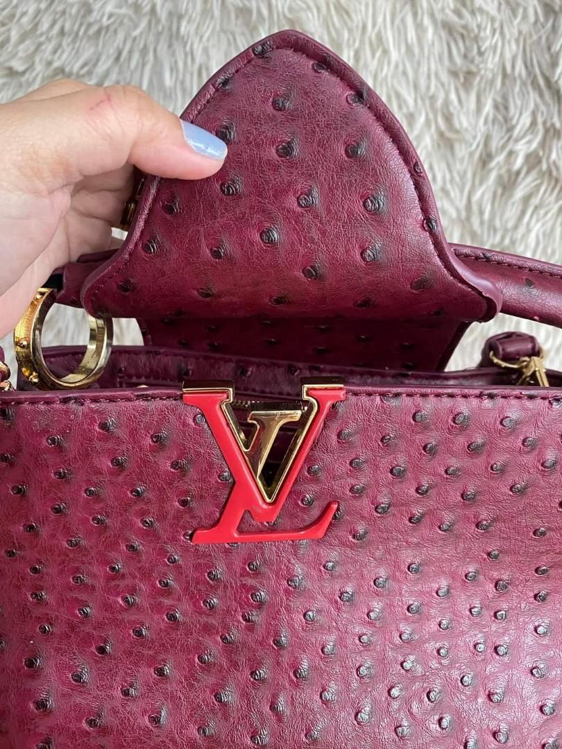 ❤️Coded LV Capucine Ostrich leather, Women's Fashion, Bags