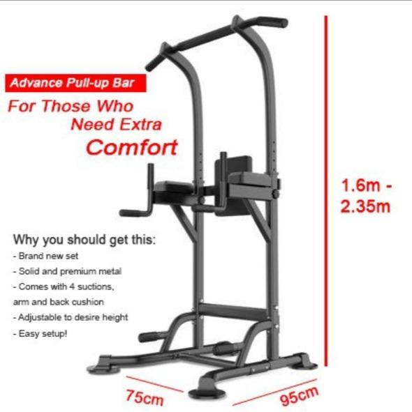 Commercial Grade Adjustable Height Pull Up and Dip Tower Brand New Sports Equipment Exercise Fitness Cardio Fitness Machines on Carousell