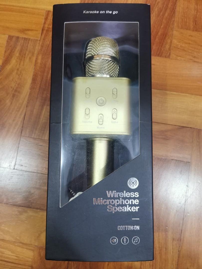 Cotton On Wireless Microphone Speaker Gold