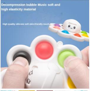 Cute Octopus Pop It Fidget Spinner Mood Switcher Adult Children Sensory Toy Stress Relieve Autism Toys (SING0316) (Category: Kids Toys) located in Singapore. Submitted by singabargains (Listing ID 1158642785, Image 3). Description: Product Description 🥰Specification Age range: Both for toddlers and adults Material： Frame :high quality ABS plastic Buttons :100% high-quality food-grade silicone Size：9*4cm 🥰Product Description Finger pressing, or 
