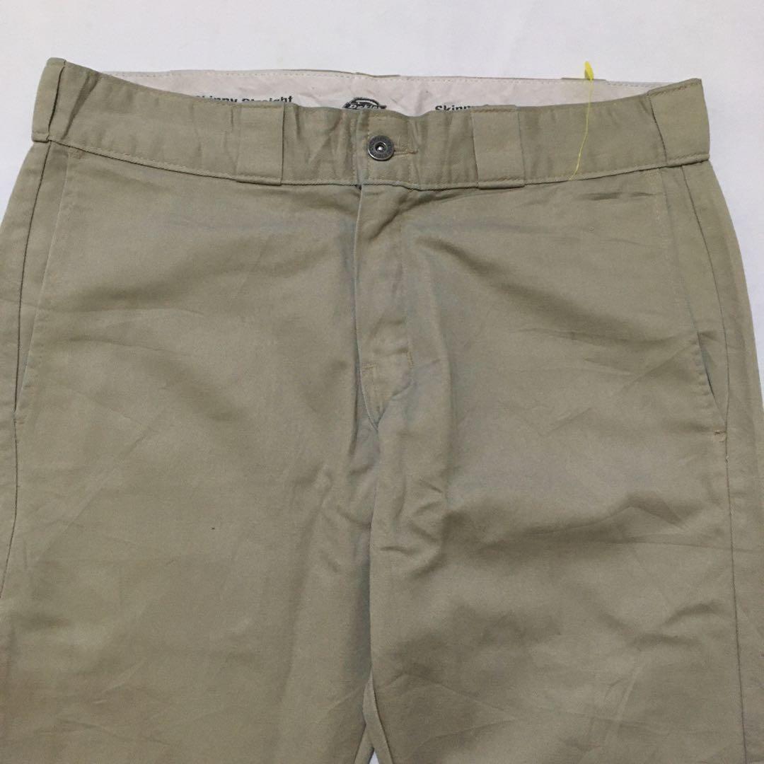 Dickies 801 Khaki, Fesyen Pria, Pakaian 
