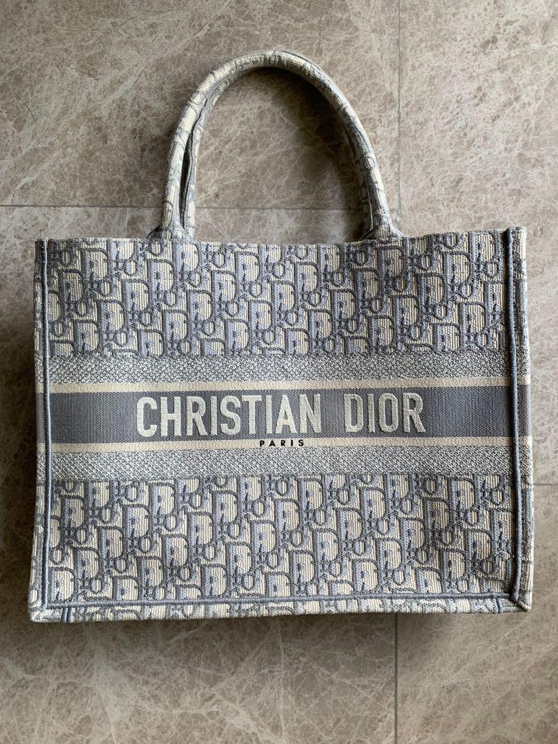 Dior book tote grey medium size (not the large), Women's Fashion, Bags &  Wallets, Tote Bags on Carousell