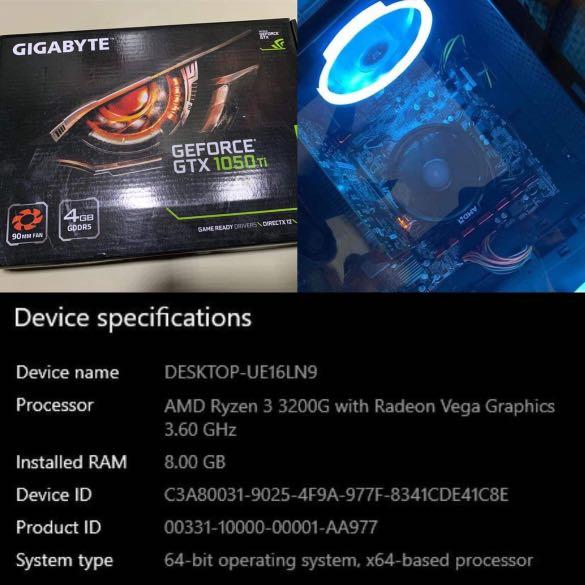 For Sale Slightly Used Amd Ryzen 3 30g Desktop With Monitor Computers Tech Desktops On Carousell