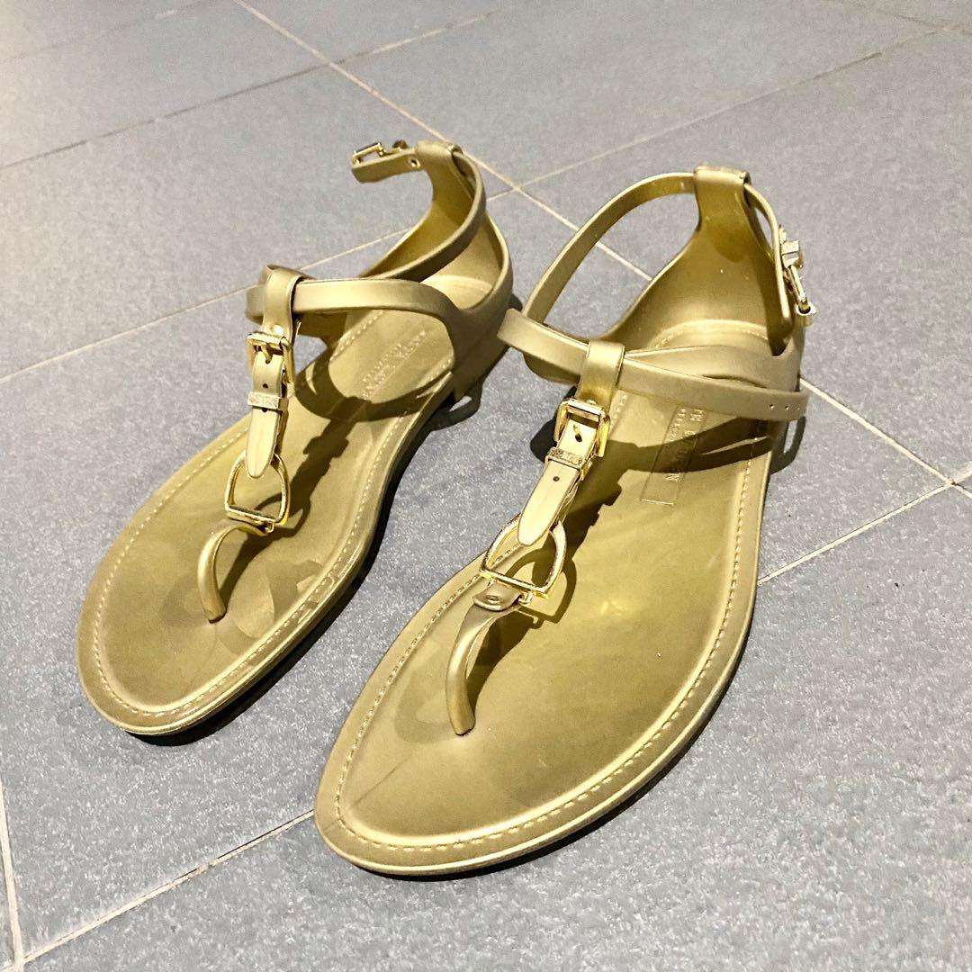 Free mail Ralph Lauren gold sandals Women s Fashion Footwear