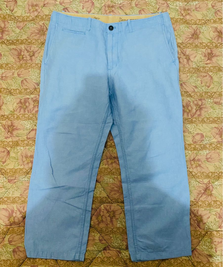 Gap Mens Linen Pants, Men's Fashion 