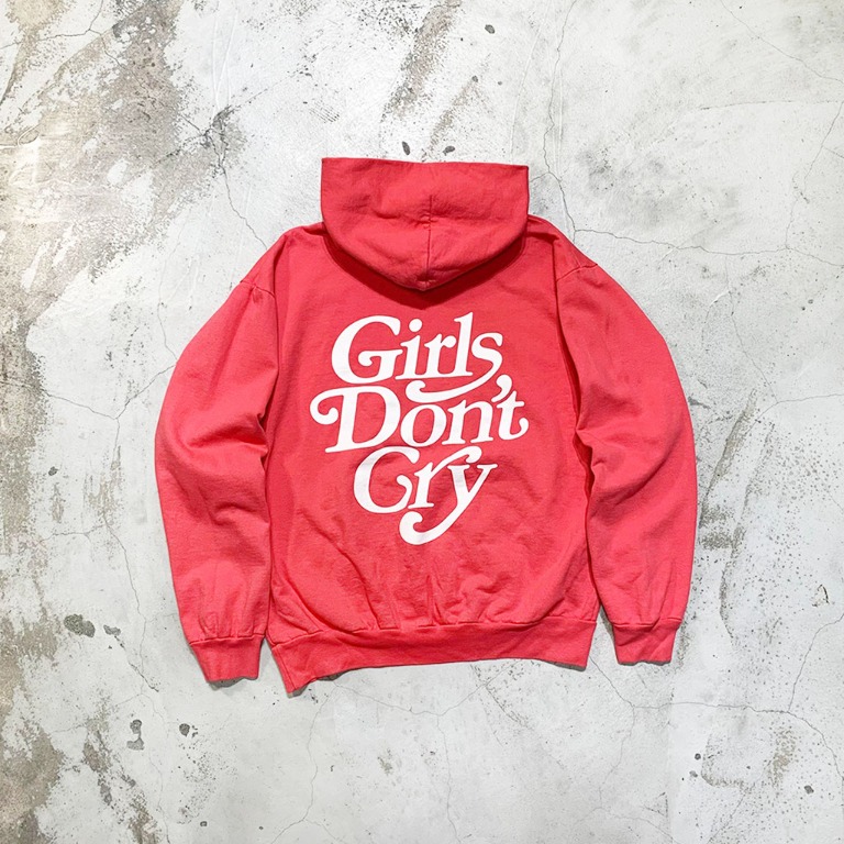 工工】Girls Don't Cry Logo Hoodie Pink 經典Logo帽T VERDY 粉紅小