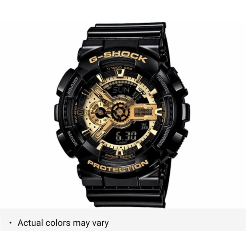 G shock black and gold watch price discount