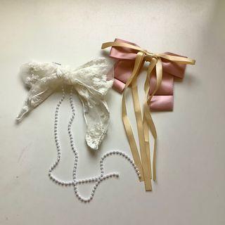 Hair lace bow ribbon