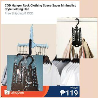 Hanger rack folding style