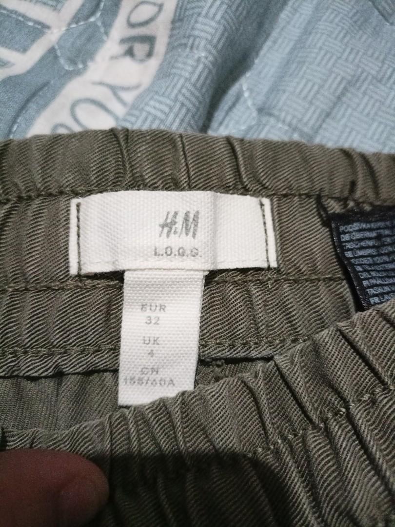 H&M Cargo pants (Category: Jeans) located in Quezon City. Submitted by kienx (Listing ID 1158675793, Image 2). Description: Army green 32" Stretchable Multiple pockets.