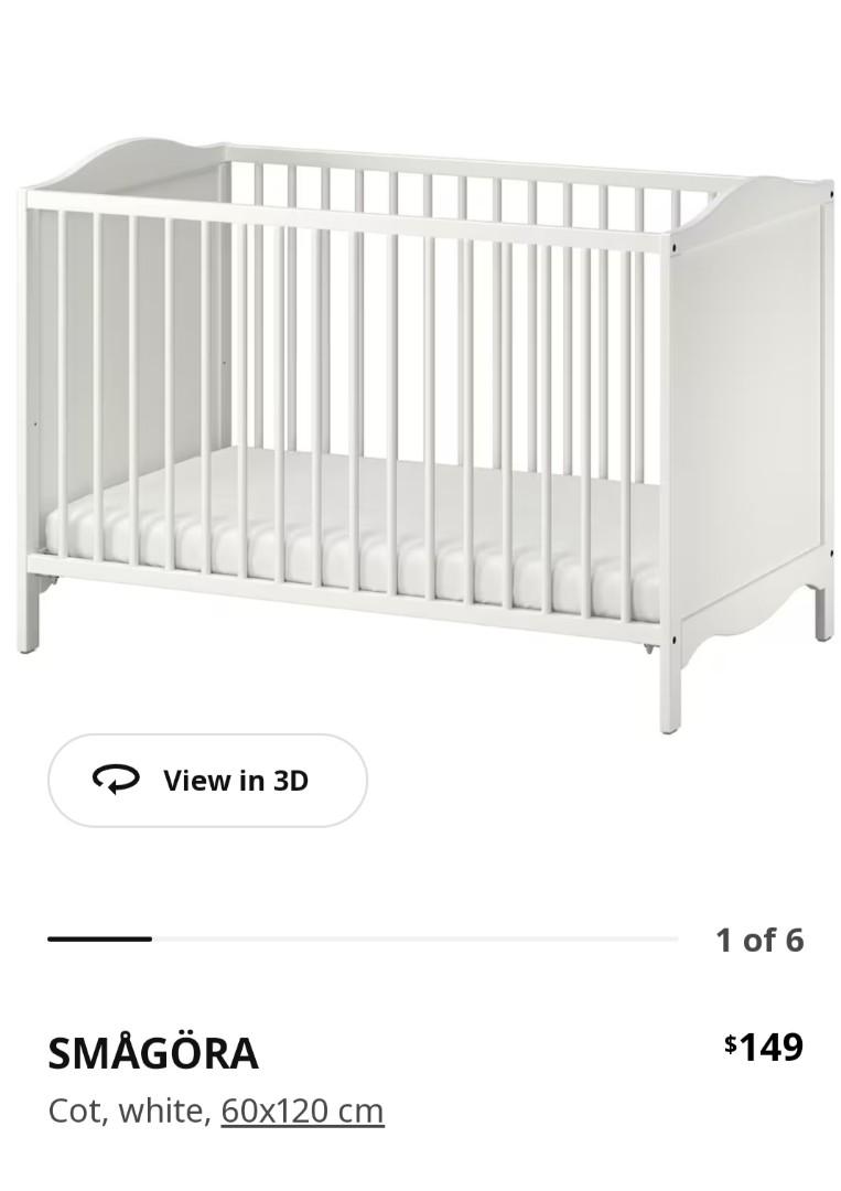 IKEA baby cot and two bumpers, Babies & Kids, Baby Nursery & Kids