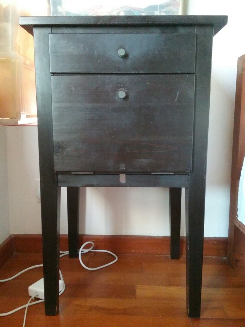 Ikea black side table, Furniture & Home Living, Furniture, Tables