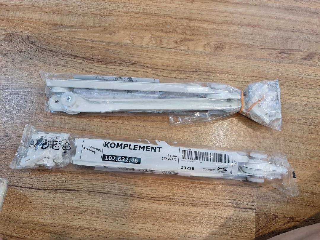 IKEA KOMPLEMENT Pullout rail for baskets (2 sets), Furniture & Home