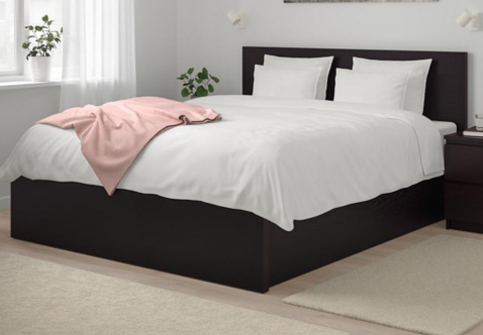 Ikea MALM Queen Bed Frame (Lift Up Storage), 傢俬＆家居, 傢俬, 床架及床褥 Carousell