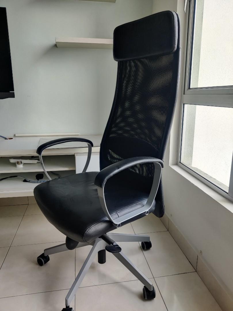 Ikea Markus leather free new Ikea lumbar cushion