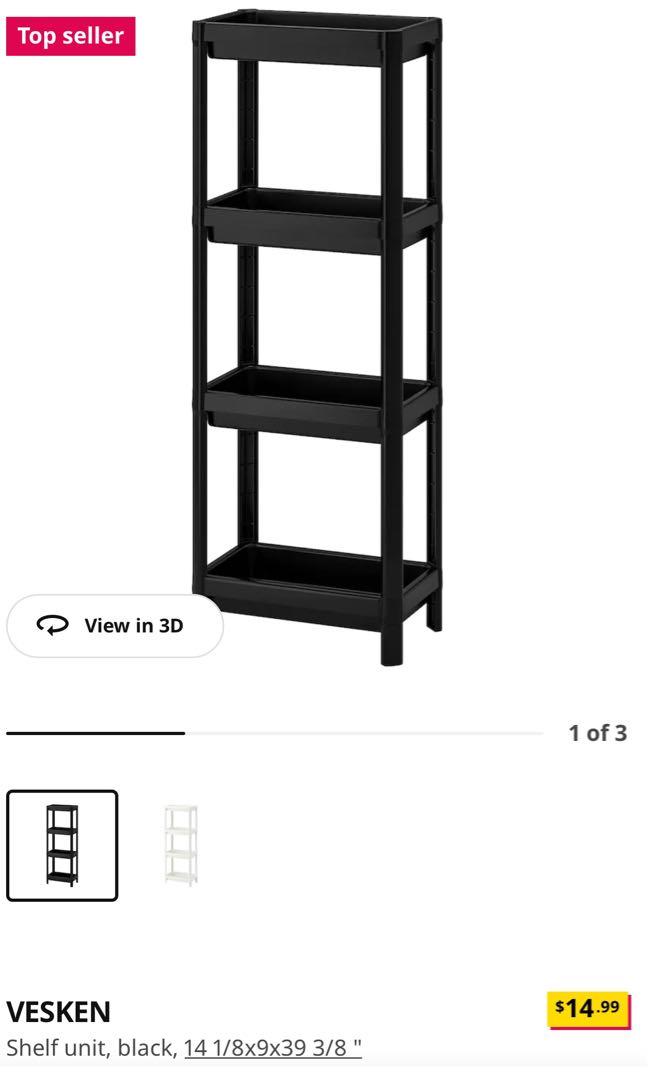 VESKEN Shelf unit, white, 14 1/8x9x39 3/8 - IKEA