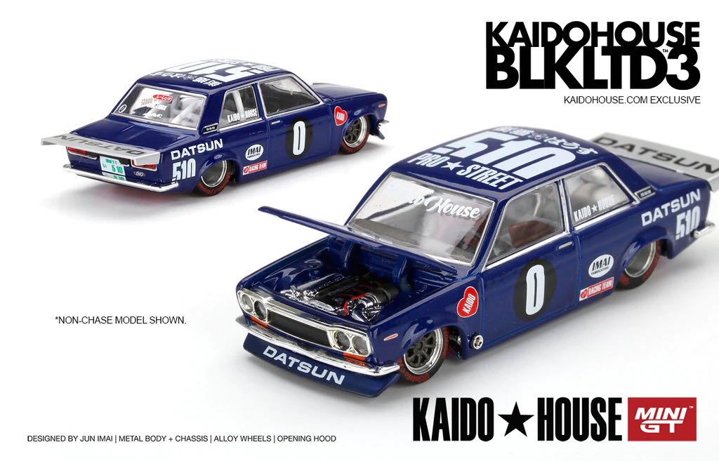 KAIDO HOUSE X MINI GT BLKLTD #3 DATSUN 510 LIMITED 249/300 + 