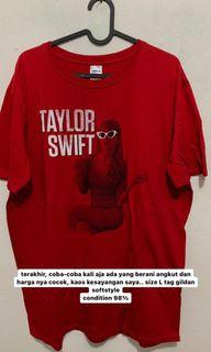Kaos T-Shirt Taylor Swift Red Tour 2013 not billie eilish avril lavigne beyonce michael jackson katy perry adelle