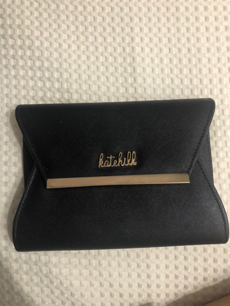 KATE HILL BLACK CLUTCH BAG Luxury Bags Wallets on Carousell
