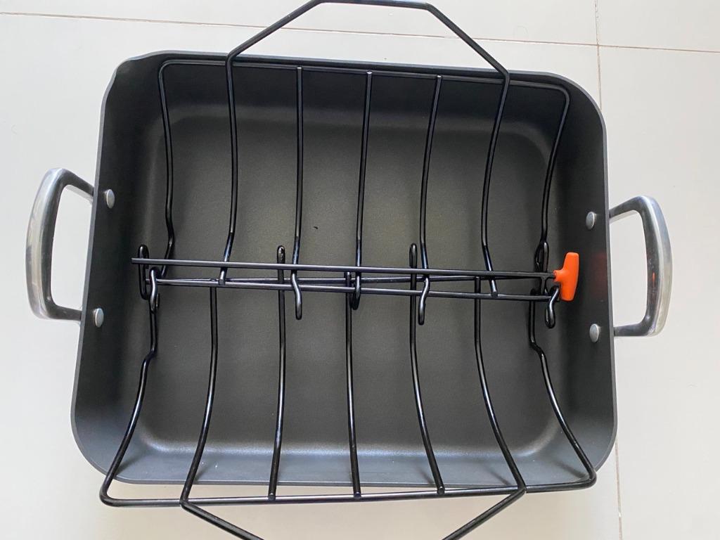 Kirkland Signature Hard Anodized Aluminum Roasting Pan Including Rack