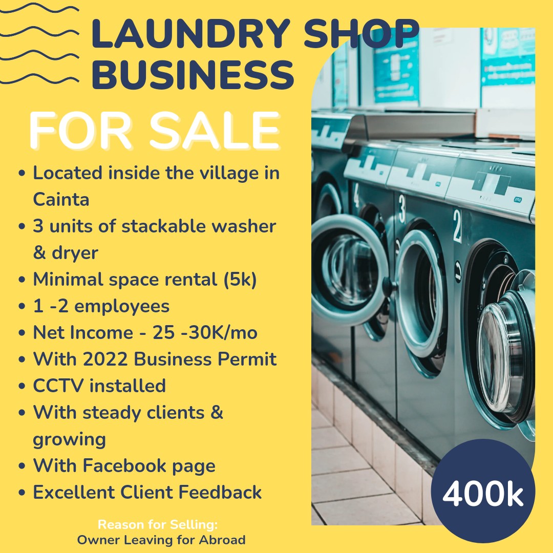 LAUNDRY BUSINESS FOR SALE, Business Services, Others on Carousell