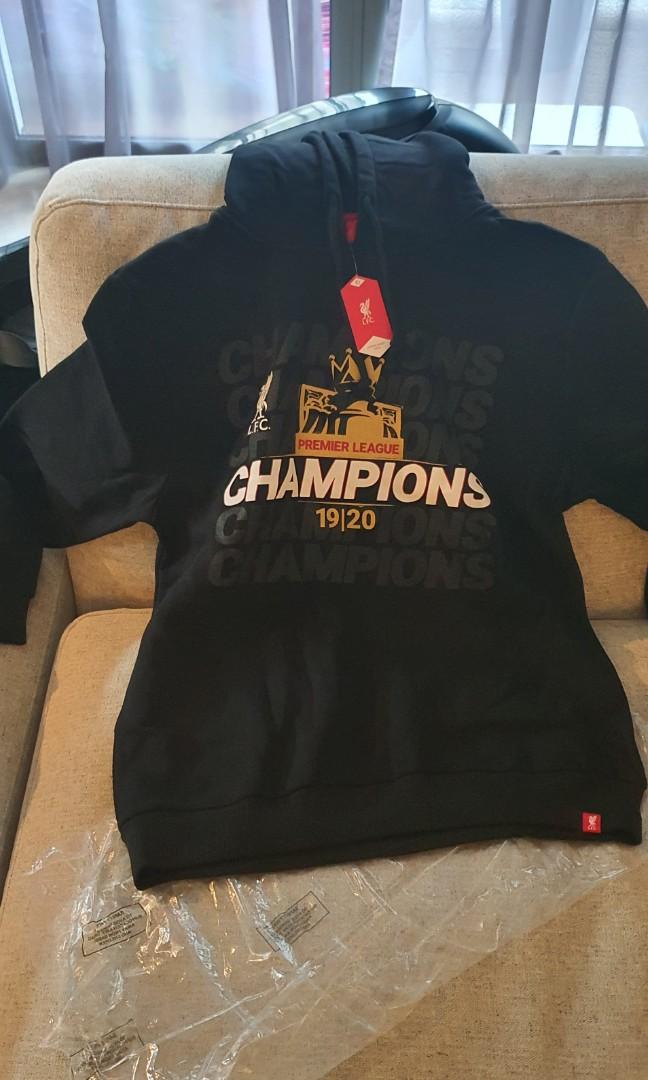 Liverpool 19 20 Champions Hoodie for Sale Men s Fashion Coats