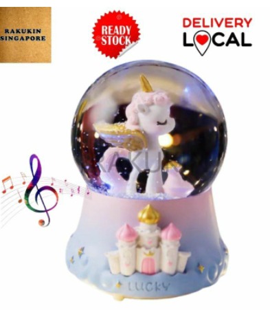 Fabulous Fairyland Unicorn with little girl on the Back Figurine Ornament 