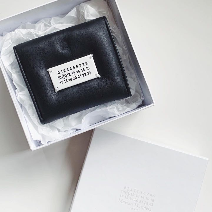 Maison Margiela 黑色方形錢包皮夾短夾Black Square Glam Slam Wallet