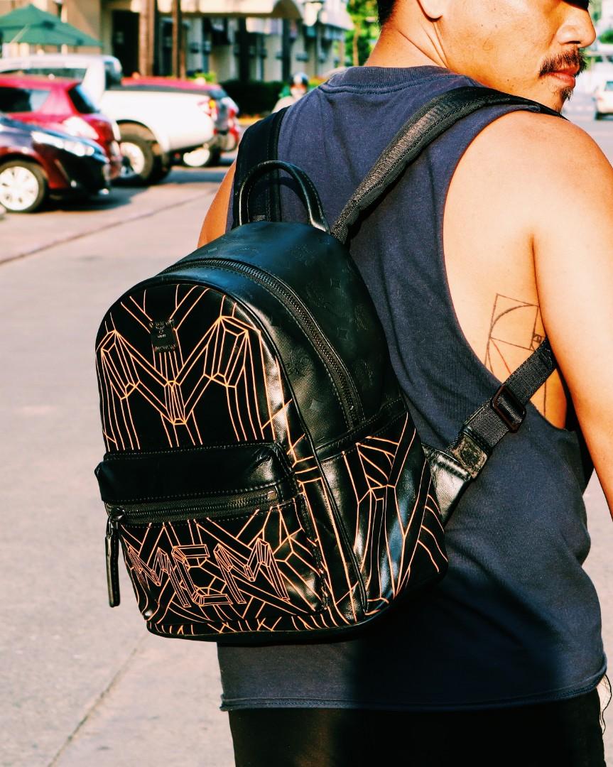 MCM Backpack Bag Bionic Series (Category: Luxury Bags & Wallets) located in Marikina City. Submitted by noblecat_40a38b (Listing ID 1157837212, Image 2). Description: MCM made in Korea Turnable Screw With Etiketa Coated Canvas/PVC Material Still in goood condition 7/10 Penmark inside Free SF within NCR.