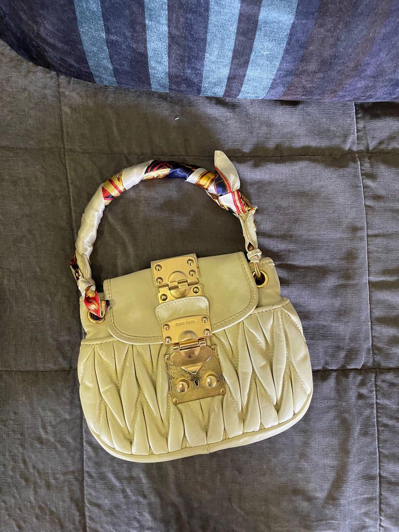 Cameo Miu Coffer Matelassé Nappa Leather Handbag