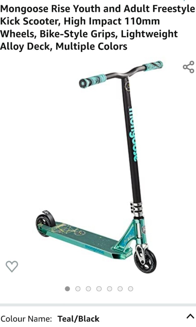 High Impact PU Wheels, Rise 100 Pro Youth Freestyle Stunt Scooter 