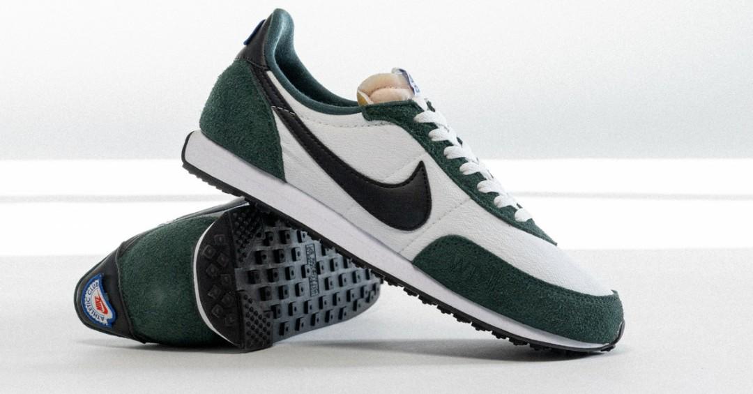 Nike Waffle 2 Athletic Club, green + white, Men's Fashion, Footwear