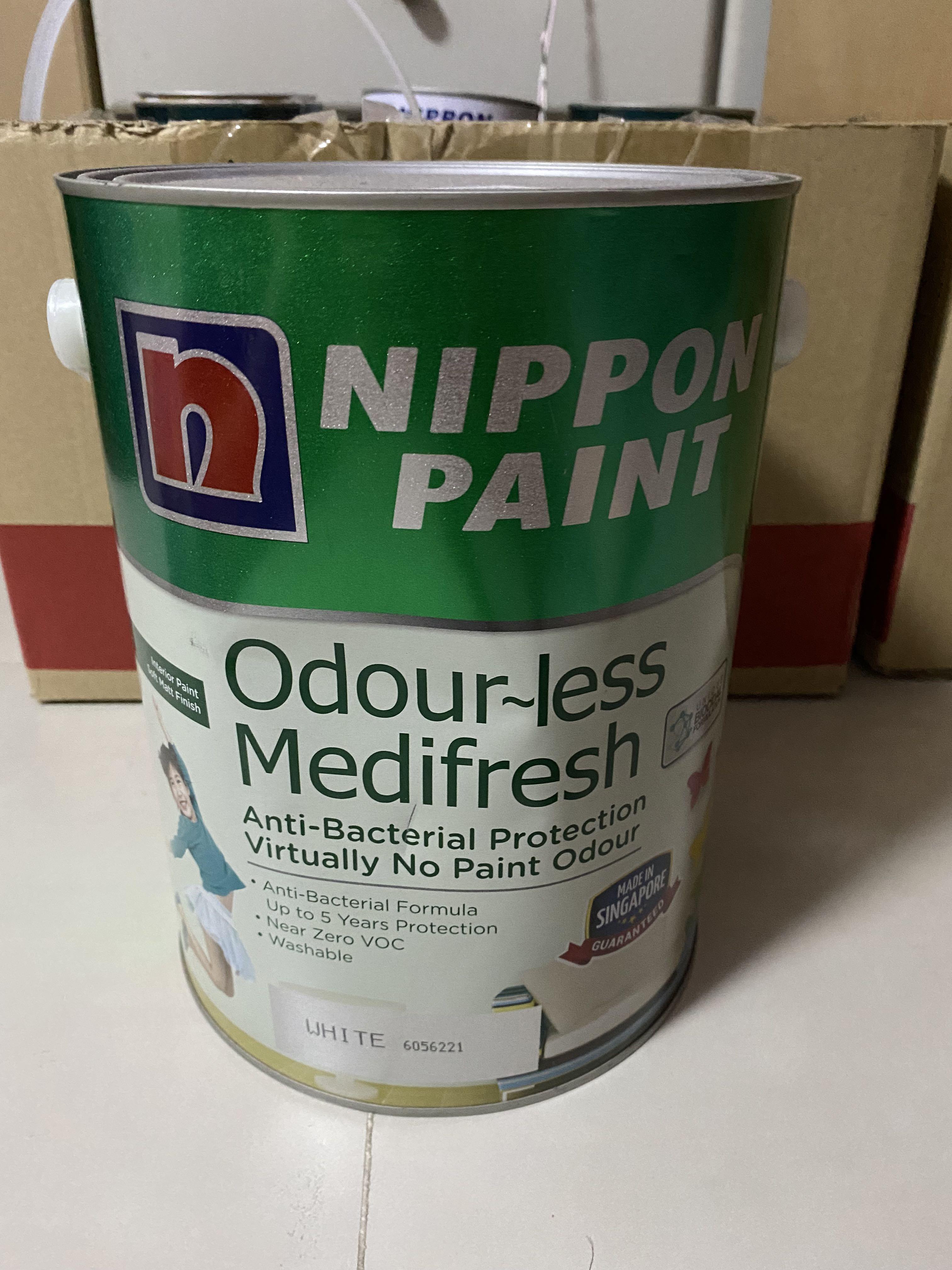 Nippon Paint (Odourless Medifresh 5l White) x1, Furniture & Home Living, Home Improvement