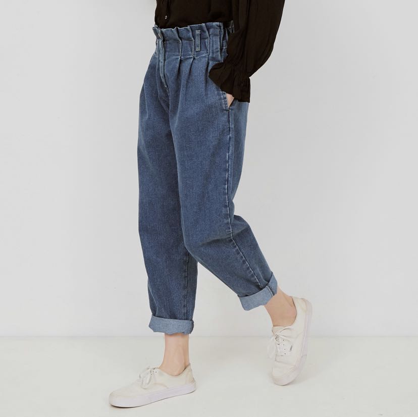 NONA Tjana Denim Pants | Zara Paperbag 