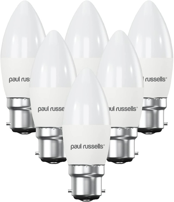 Rated 7W LED Candle Chandelier B22 Light Bulb Warm White Supacell A 