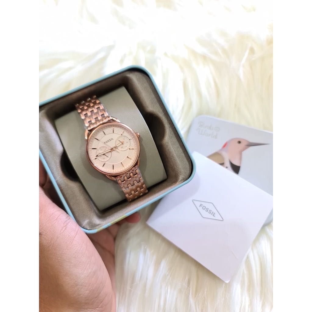 Original 100 Fossil Watch Rosegold Es3713 Fesyen Wanita Jam