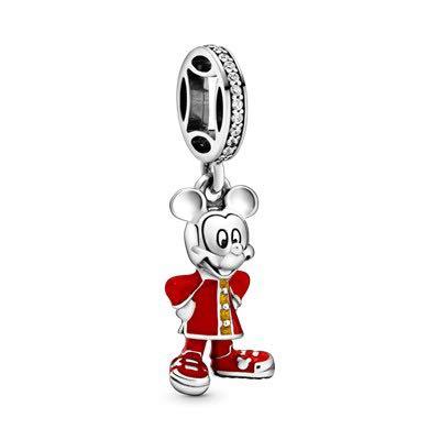 Pandora Disney Mickey Mouse Sparkling Head Silhouette Dangle