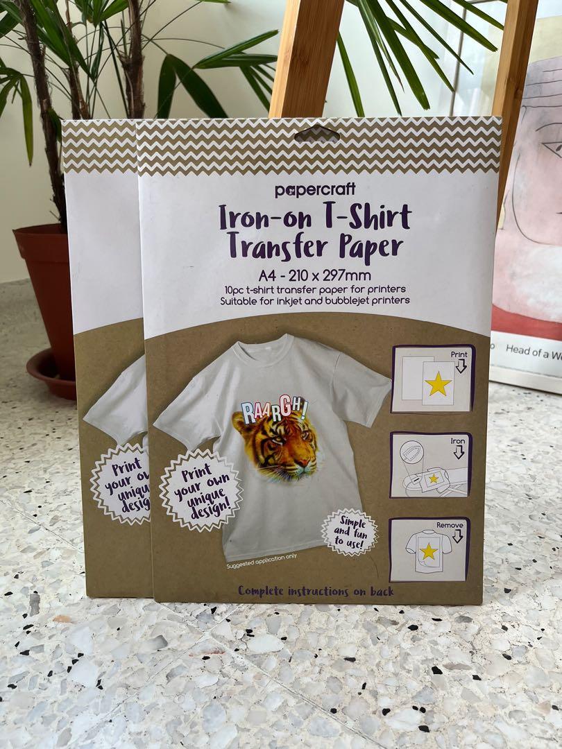 Papercraft Iron On TShirt Transfer Paper, Hobbies & Toys, Stationery