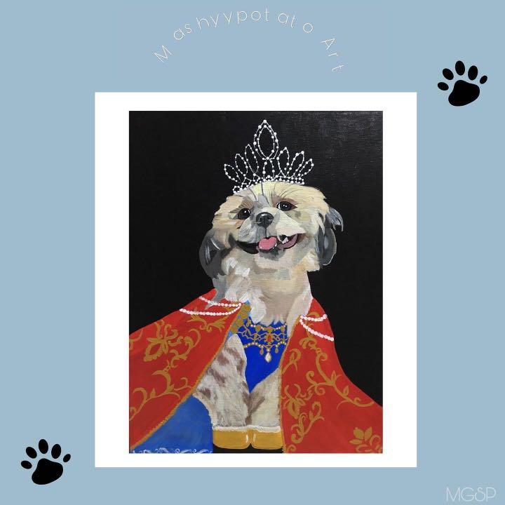 Pet Portrait (Category: Art & Prints) located in San Jose del Monte. Submitted by mashyypotato-art (Listing ID 1158657820, Image 3). Description: Dog portrait commissions are open Size: 12” x 16” For different sizes price may vary Medium: Acrylic on Canvas Panel Background price: 500 1000 per dog MOP: Gcash MOD: Lalamove/Grab Pm for inquiries.