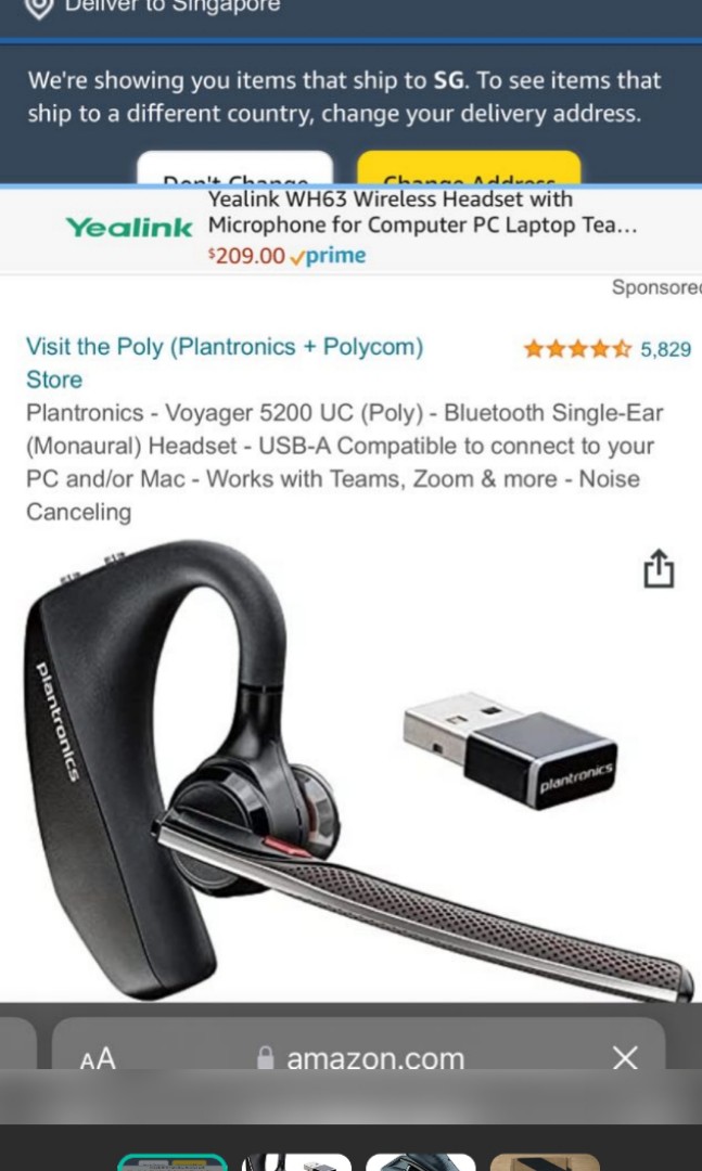 Poly/Plantronics Voyager 5200 UC 