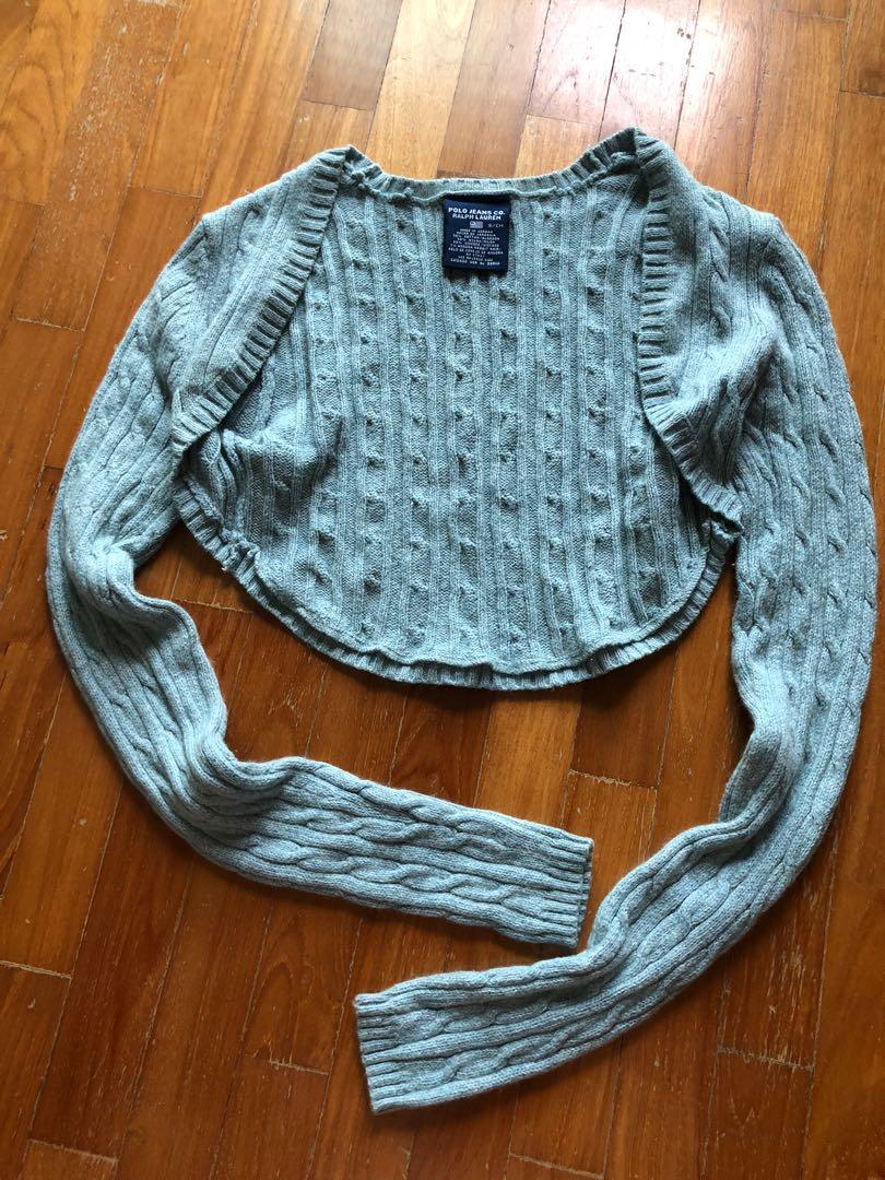 Ralph Lauren Cropped Grey cardigan Women s Fashion Tops Other