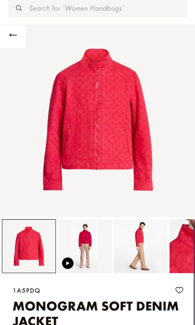 Jacket Louis Vuitton Red size 54 FR in Denim - Jeans - 33627127