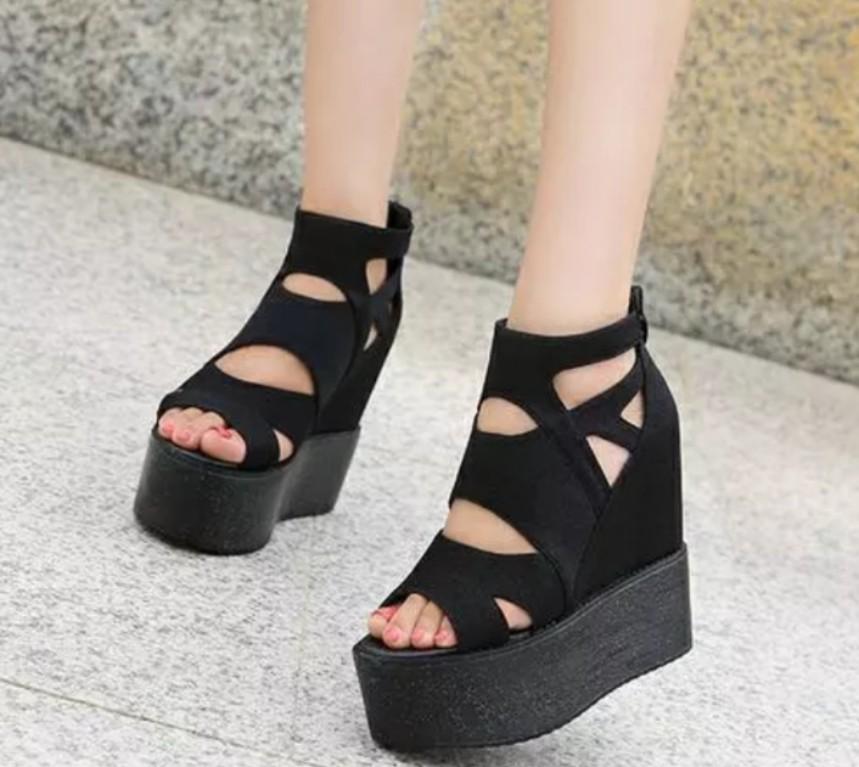 black platform sandals white sole