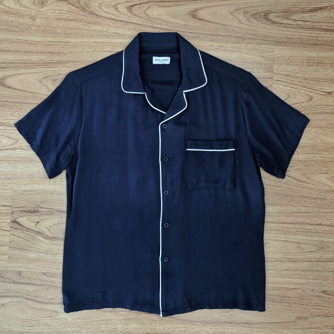 Saint Laurent Camp Collar Shirt, Men's Fashion, Tops u0026 Sets, Sets u0026  Coordinates on Carousell
