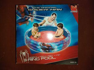 Spiderman Inflatable Pool 3Ring Pool Width:60"  Height:12" Capacity:84gal